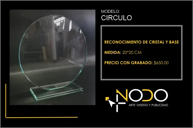 Venta de reconocimientos de cristal en Puebla